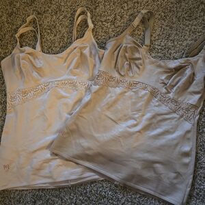 Ruby Ribbon Cream and Tan Chemise with Lace Accents